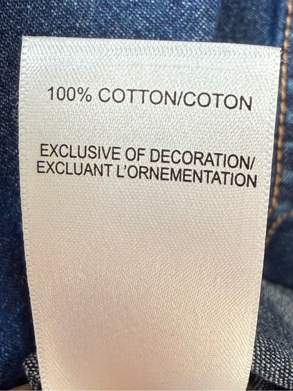 Lucky Brand Dark Blue Denim Button-Back Shirt. Large. - Picture 7 of 7